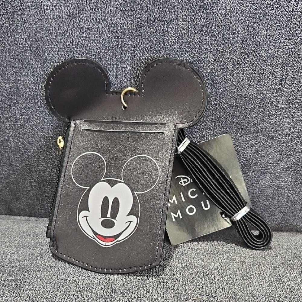 Concept One Disney Mickey Mouse ID Holder w/ Strap, Coin Pocket & 2 Card Slots